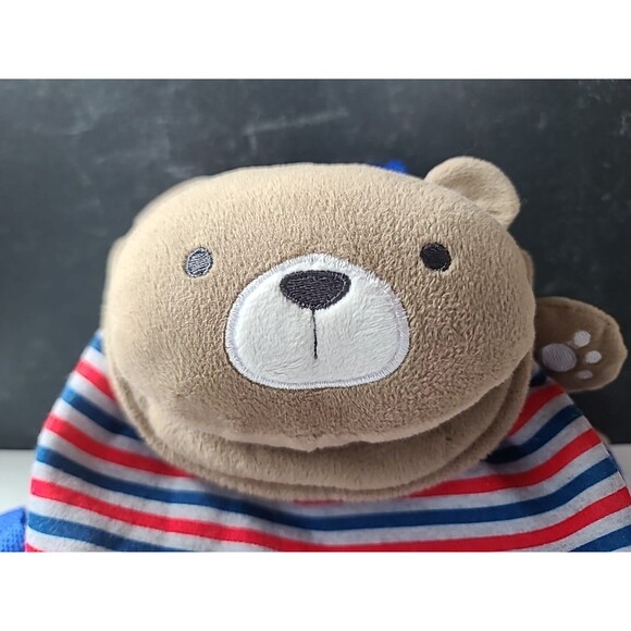 Little Me Backpack and Rattle Set Brown Bear Baby Toddler USED - Picture 2 of 10